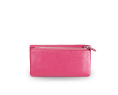 Kamila RFID Long Wallet Leaf Snap Holder Watermelon Pink