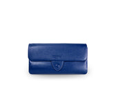 Kamila RFID Long Wallet Leaf Snap Holder Navy Blue