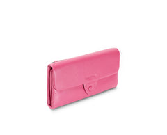 Kamila RFID Long Wallet Leaf Snap Holder Watermelon Pink