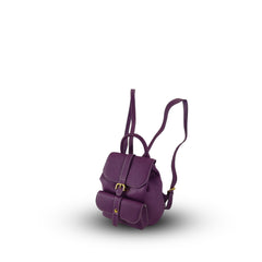 Azalea Knapsack with Buckle Purple