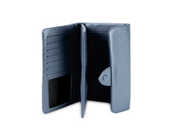 Kamila RFID Long Wallet Leaf Snap Holder Carolina Blue