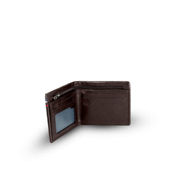 BOROUGH RFID Short Wallet Brown with Tri-Color Band