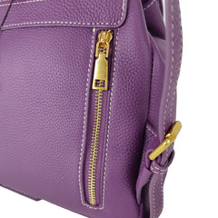Azalea Knapsack with Buckle Purple