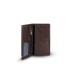 BOROUGH RFID Long Wallet Brown with Tri-Color Band