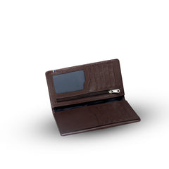 BOROUGH RFID Long Wallet Brown with Tri-Color Band