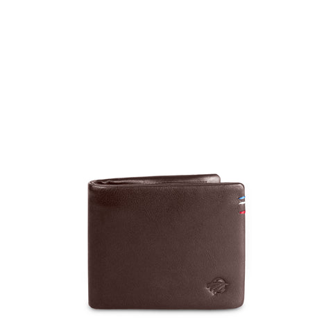 BOROUGH RFID Short Wallet Brown with Tri-Color Band