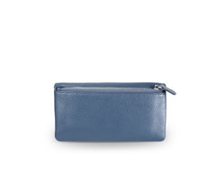 Kamila RFID Long Wallet Leaf Snap Holder Carolina Blue