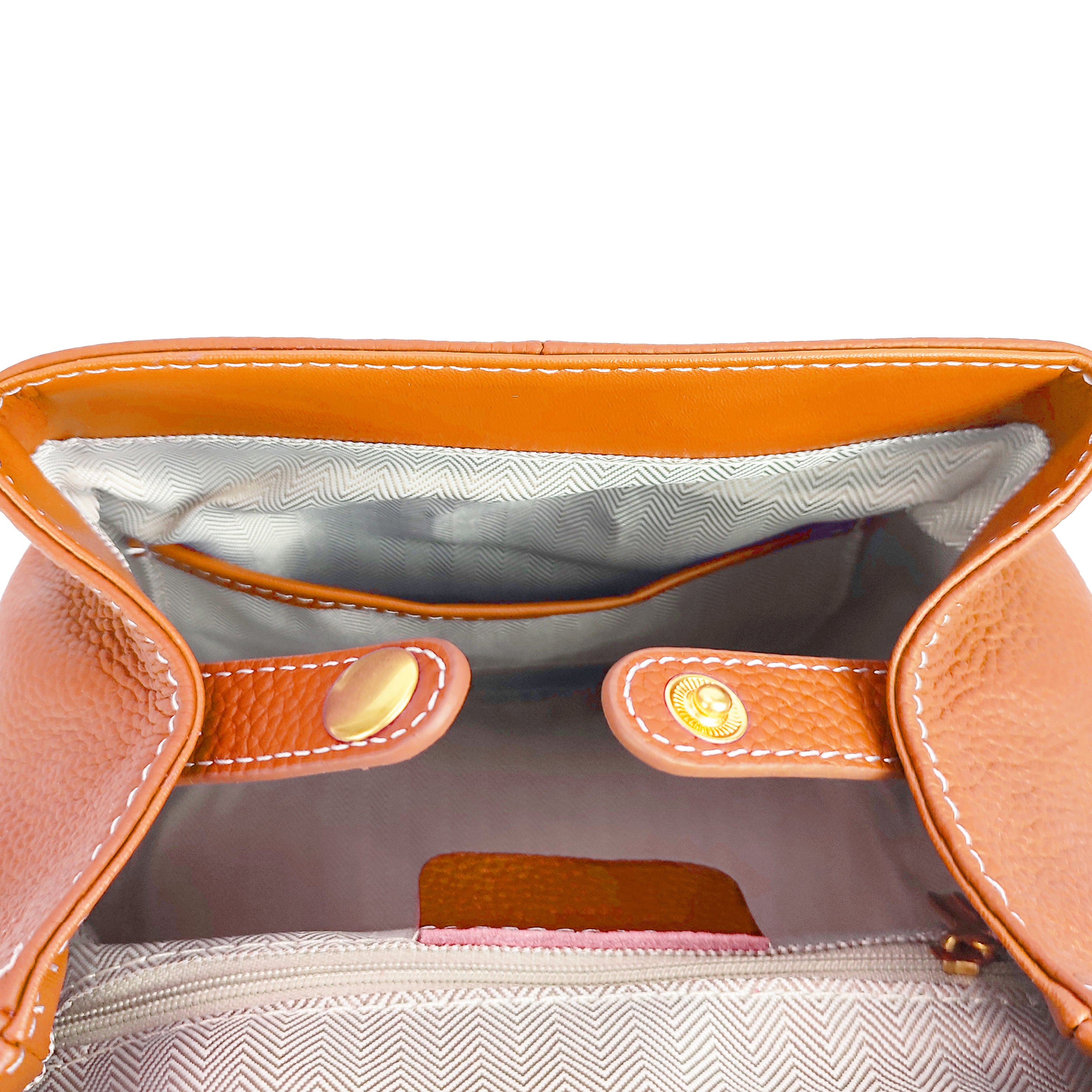 Azalea Knapsack with Buckle Tan
