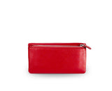 Kamila RFID Long Wallet Leaf Snap Holder Apple Red