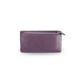 Kamila RFID Long Wallet Leaf Snap Holder Taro Purple