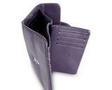 Kamila RFID Short Wallet Leaf Snap Holder Taro Purple