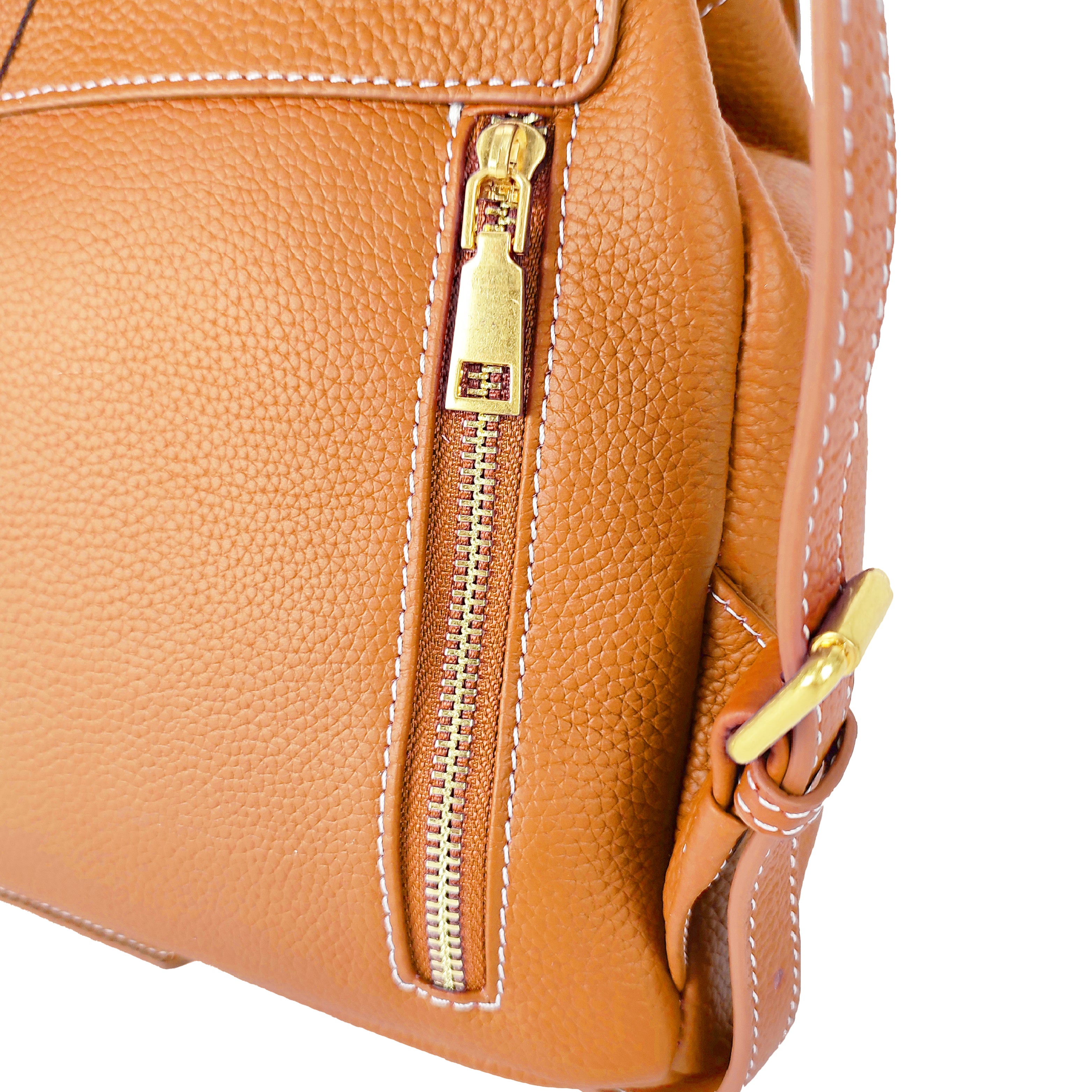 Azalea Knapsack with Buckle Tan