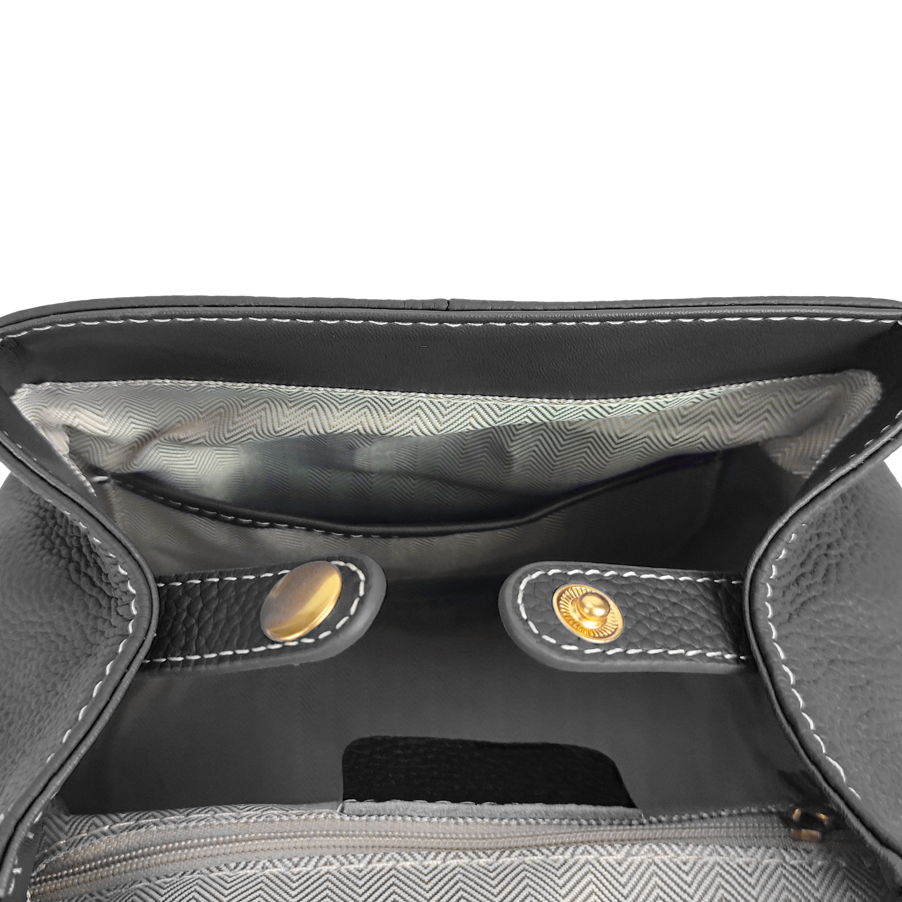 Azalea Knapsack with Buckle Black