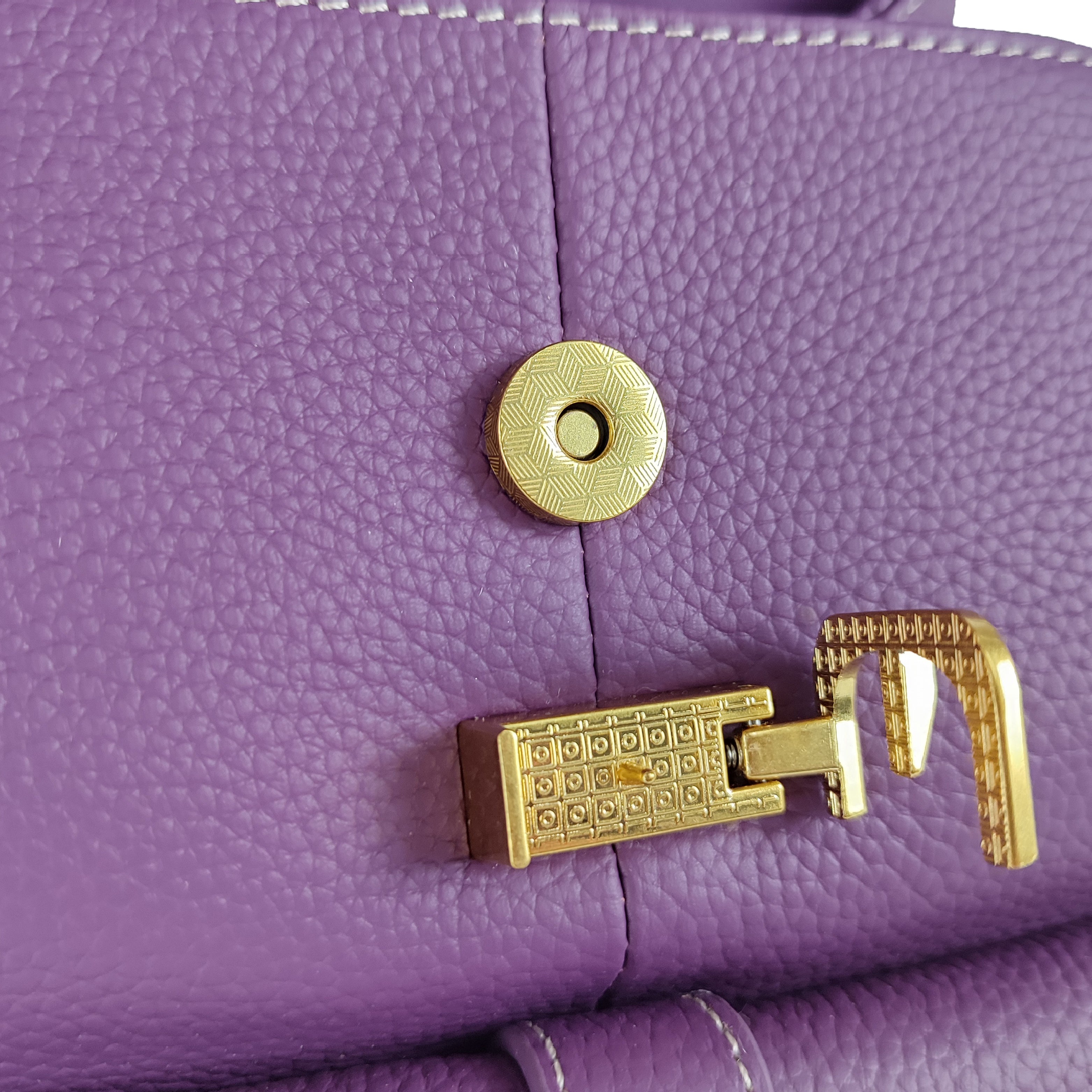 Azalea Knapsack with Buckle Purple