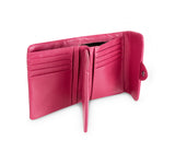 Kamila RFID Short Wallet Leaf Snap Holder Watermelon Pink