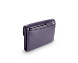 Kamila RFID Short Wallet Leaf Snap Holder Taro Purple