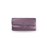 Kamila RFID Long Wallet Leaf Snap Holder Taro Purple