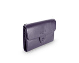 Kamila RFID Short Wallet Leaf Snap Holder Taro Purple