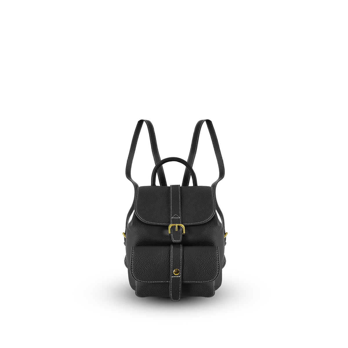 Azalea Knapsack with Buckle Black