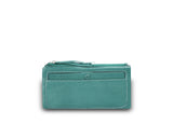 Karen Long Wallet w/ Buttoned Pocket Moss Green