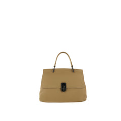 Amora Handbag w/ Twist Lock Camel