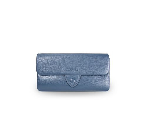 Kamila RFID Long Wallet Leaf Snap Holder Carolina Blue