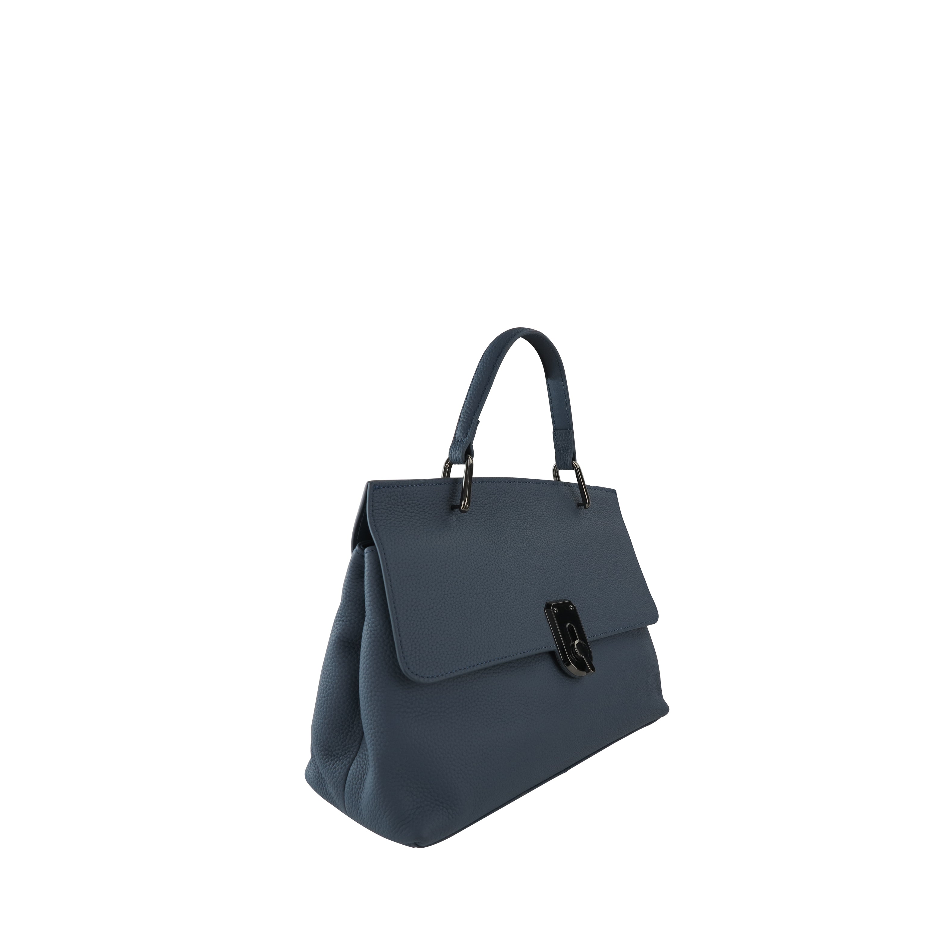 Amora Handbag w/ Twist Lock Powder Blue