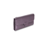 Kamila RFID Long Wallet Leaf Snap Holder Taro Purple