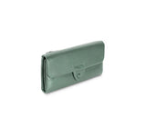 Kamila RFID Long Wallet Leaf Snap Holder Army Green