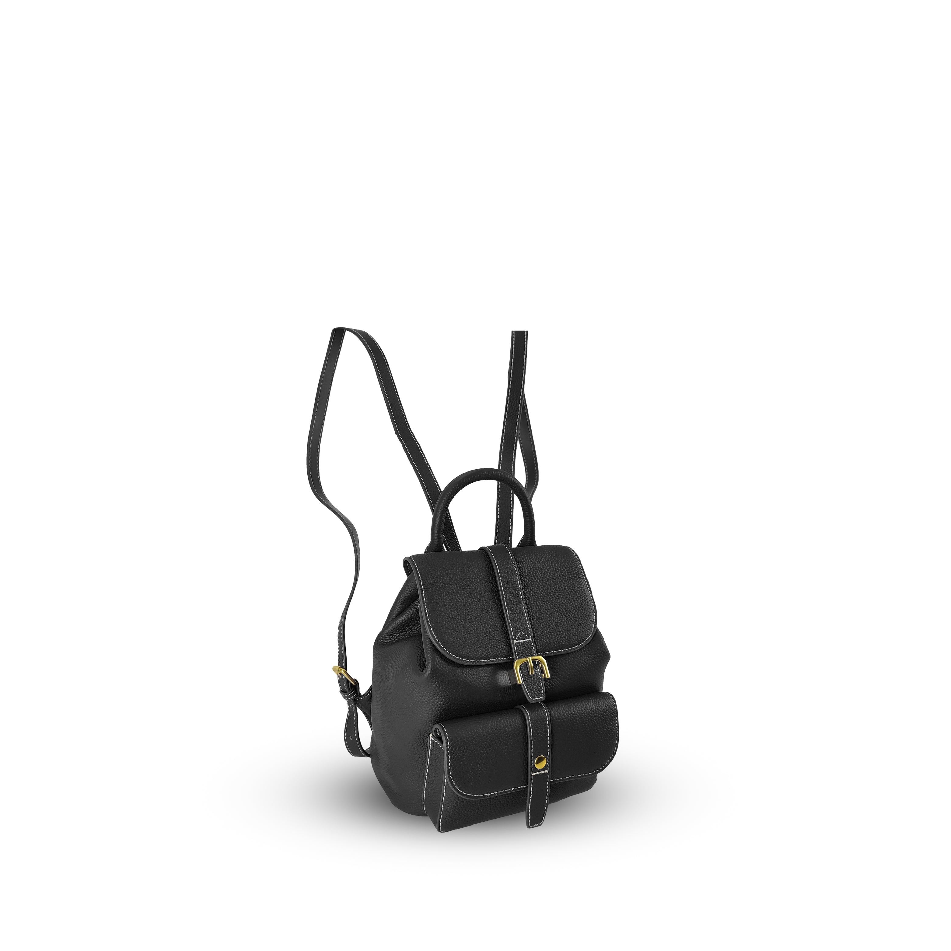 Azalea Knapsack with Buckle Black