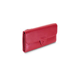 Kamila RFID Long Wallet Leaf Snap Holder Apple Red