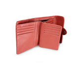 Kamila RFID Short Wallet Leaf Snap Holder Watermelon Rust