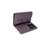 Kamila RFID Long Wallet Leaf Snap Holder Taro Purple