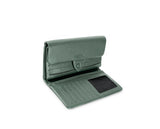 Kamila RFID Long Wallet Leaf Snap Holder Army Green