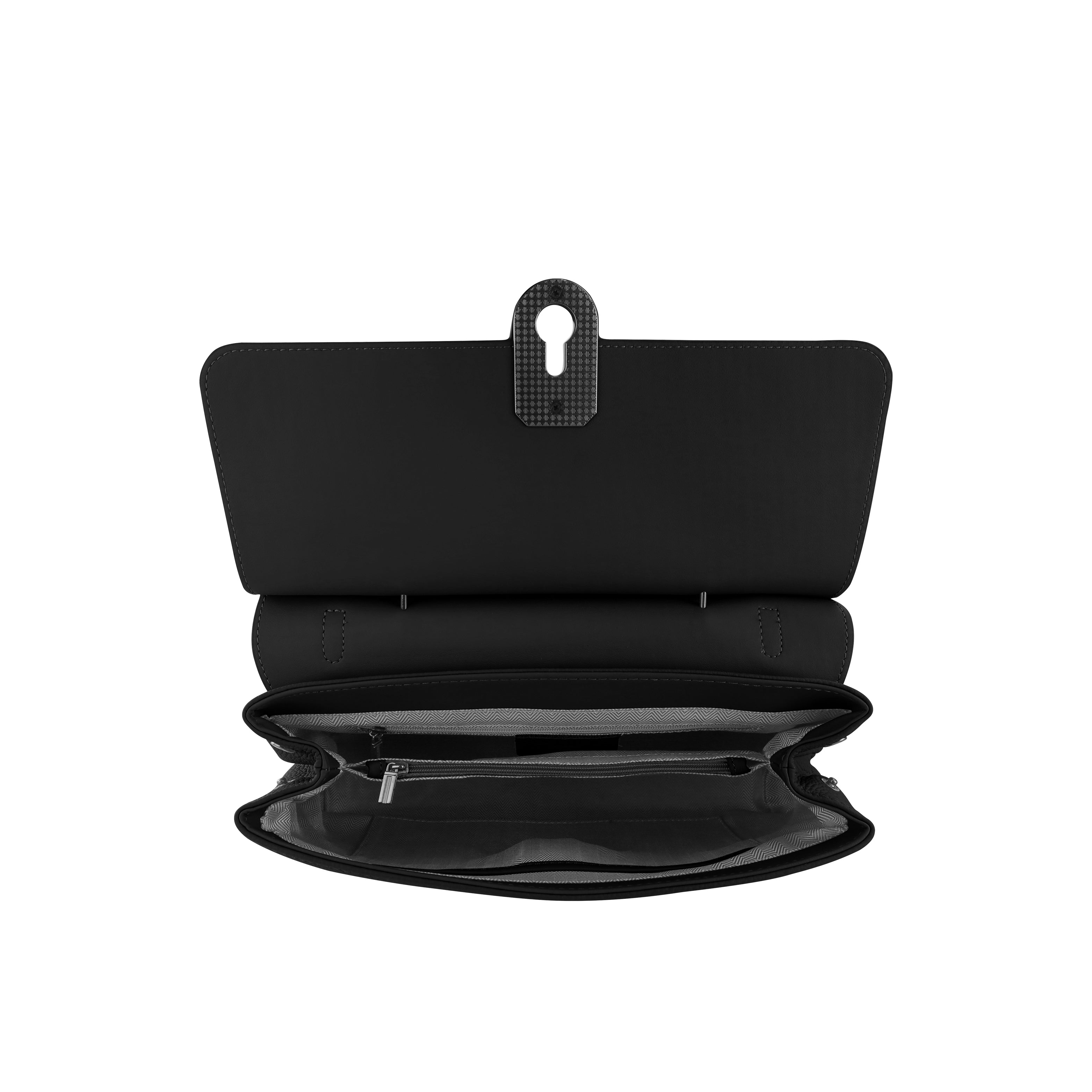 Amora Handbag w/ Twist Lock Black