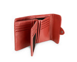 Kamila RFID Short Wallet Leaf Snap Holder Watermelon Rust