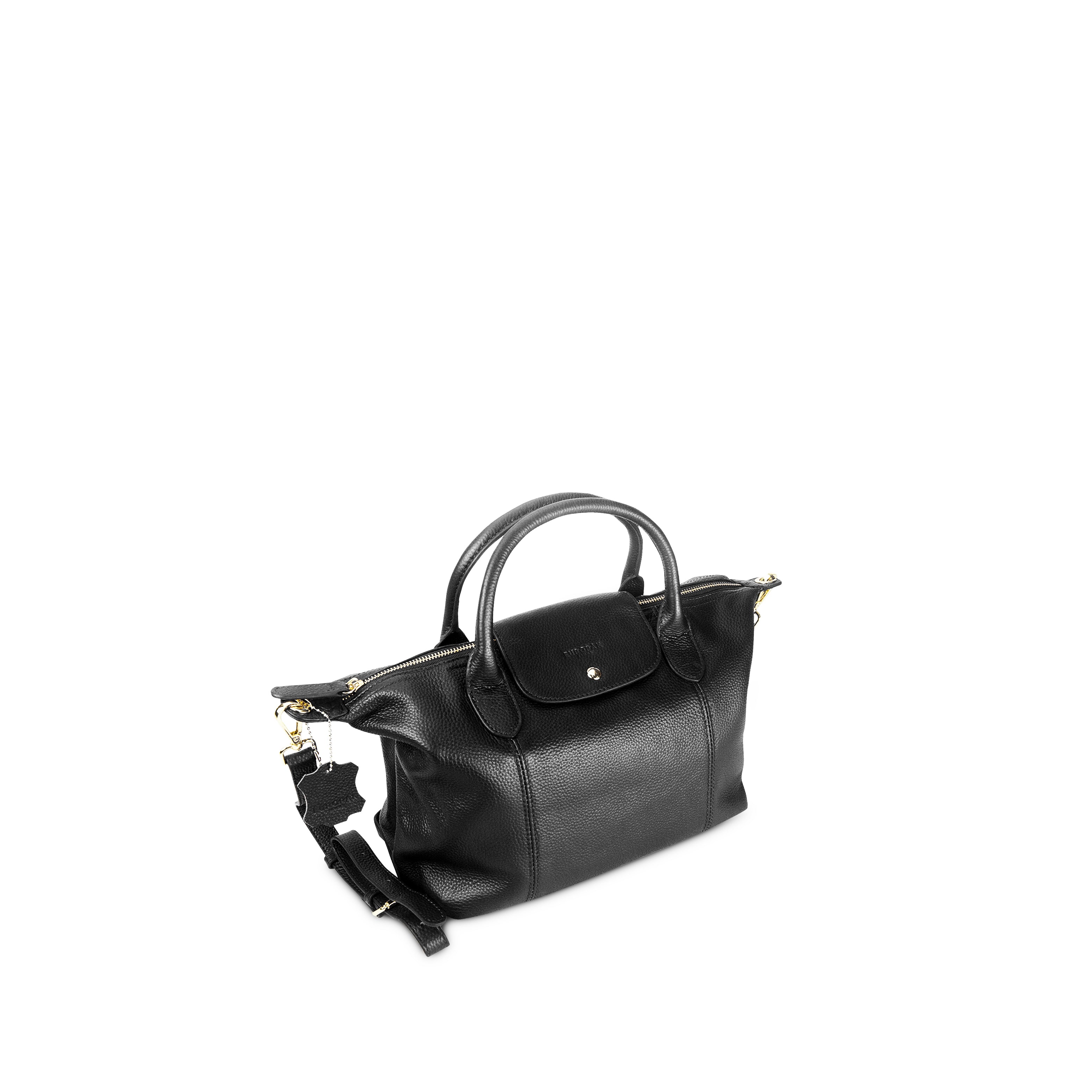 Astrid 2-Way Handbag with Shoulder Strap Jet Black