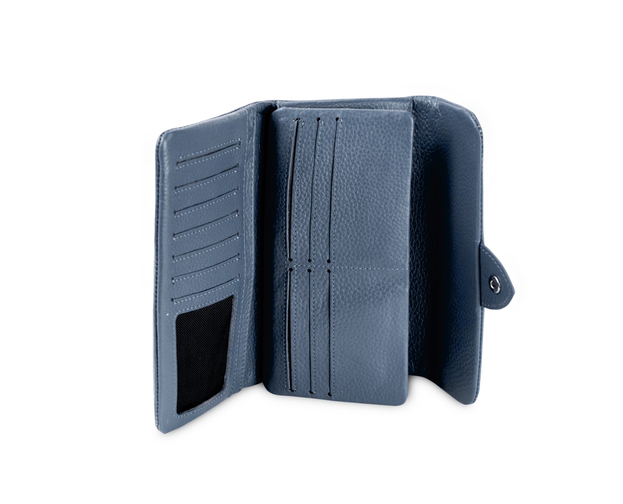 Kamila RFID Long Wallet Leaf Snap Holder Carolina Blue