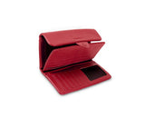 Kamila RFID Long Wallet Leaf Snap Holder Apple Red