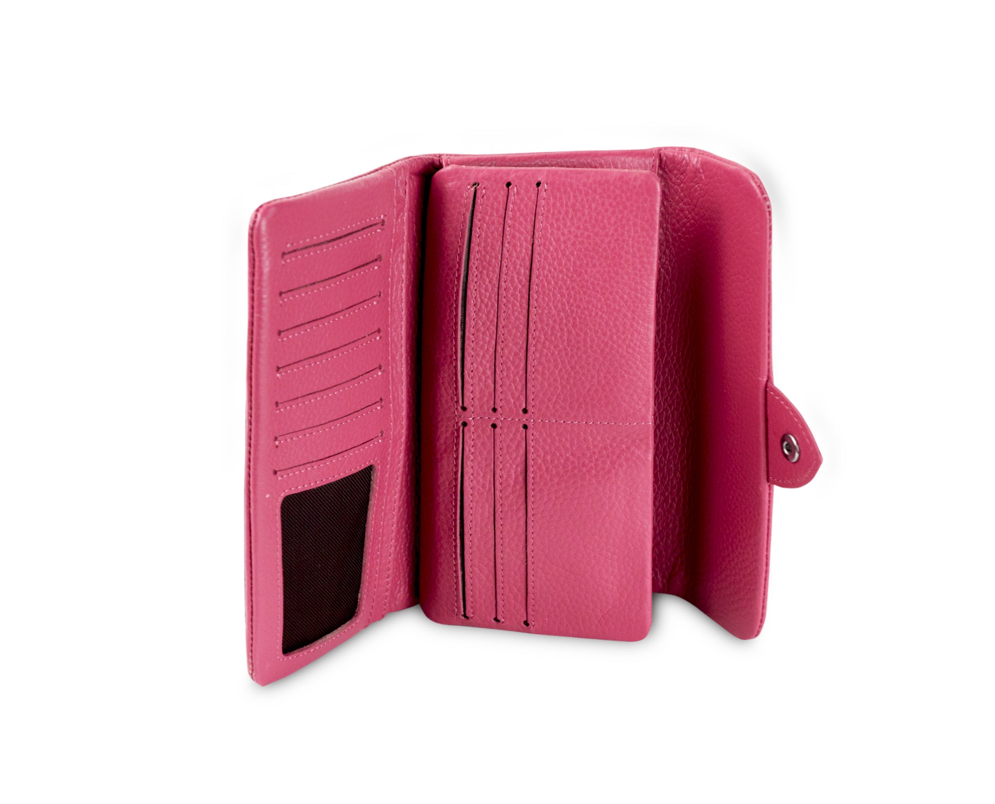 Kamila RFID Long Wallet Leaf Snap Holder Watermelon Pink