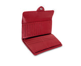 Kamila RFID Long Wallet Leaf Snap Holder Apple Red