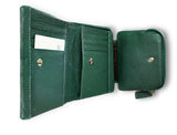 Kaliny Short Wallet w/ All Around Stitch Dark Green