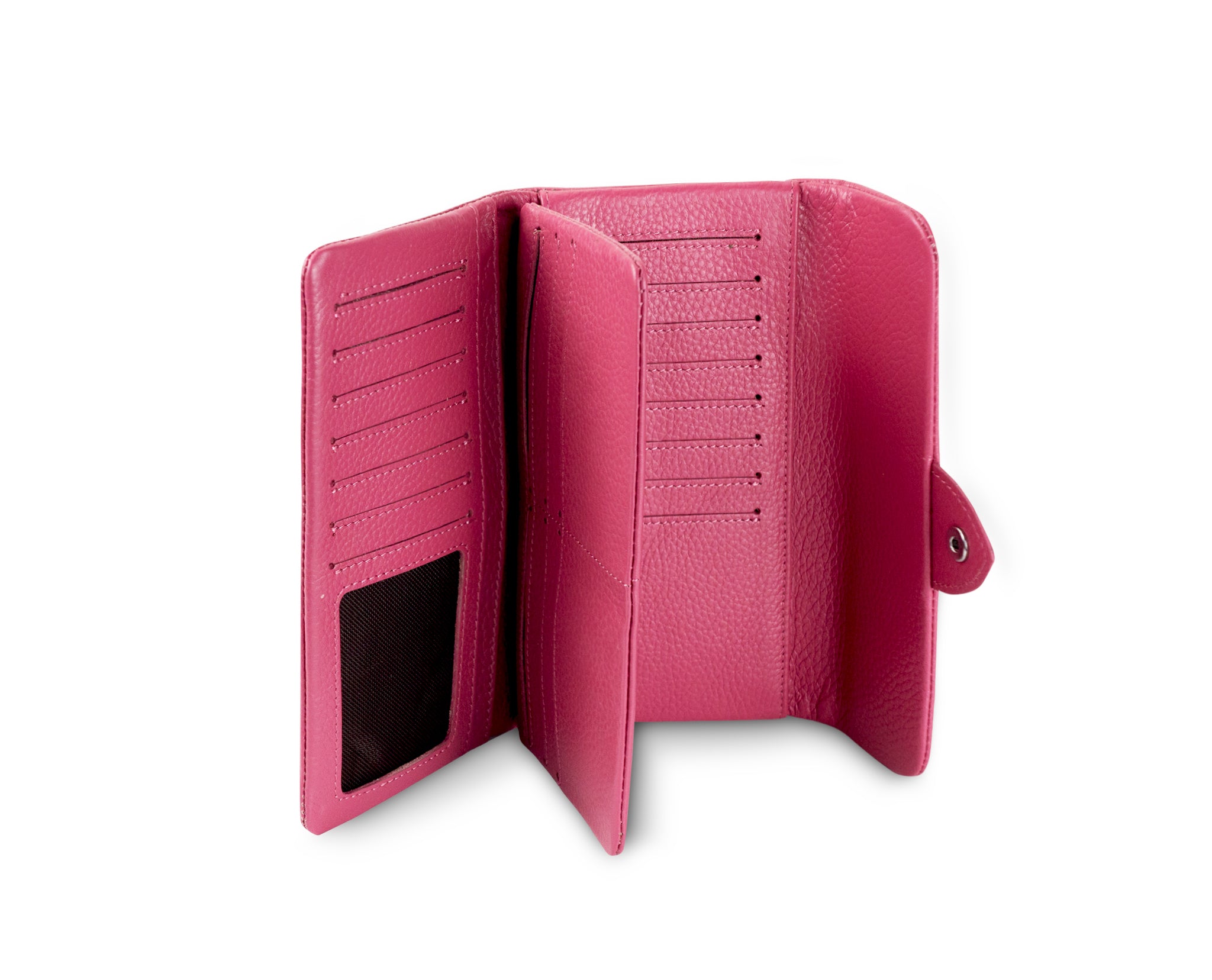 Kamila RFID Long Wallet Leaf Snap Holder Watermelon Pink
