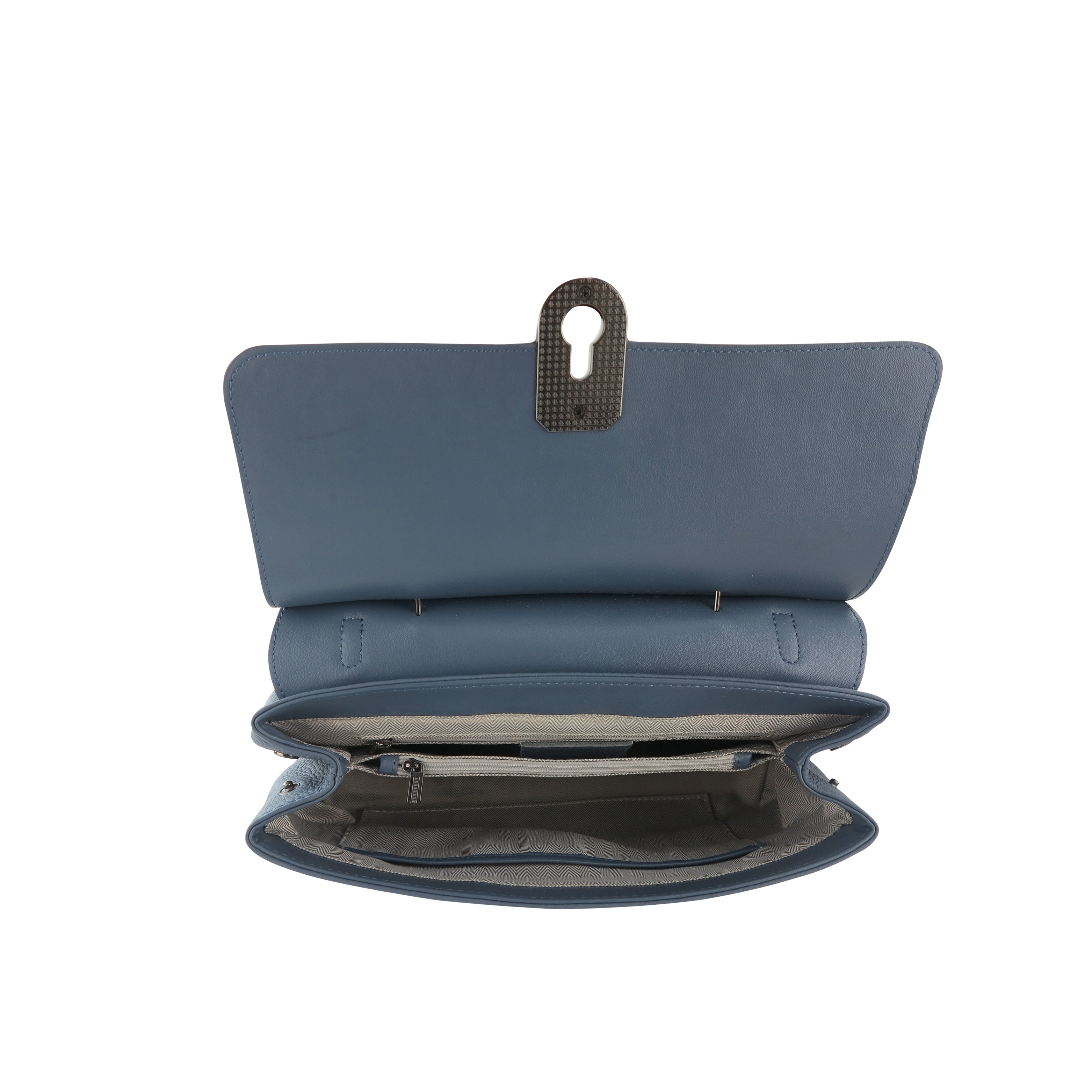 Amora Handbag w/ Twist Lock Powder Blue