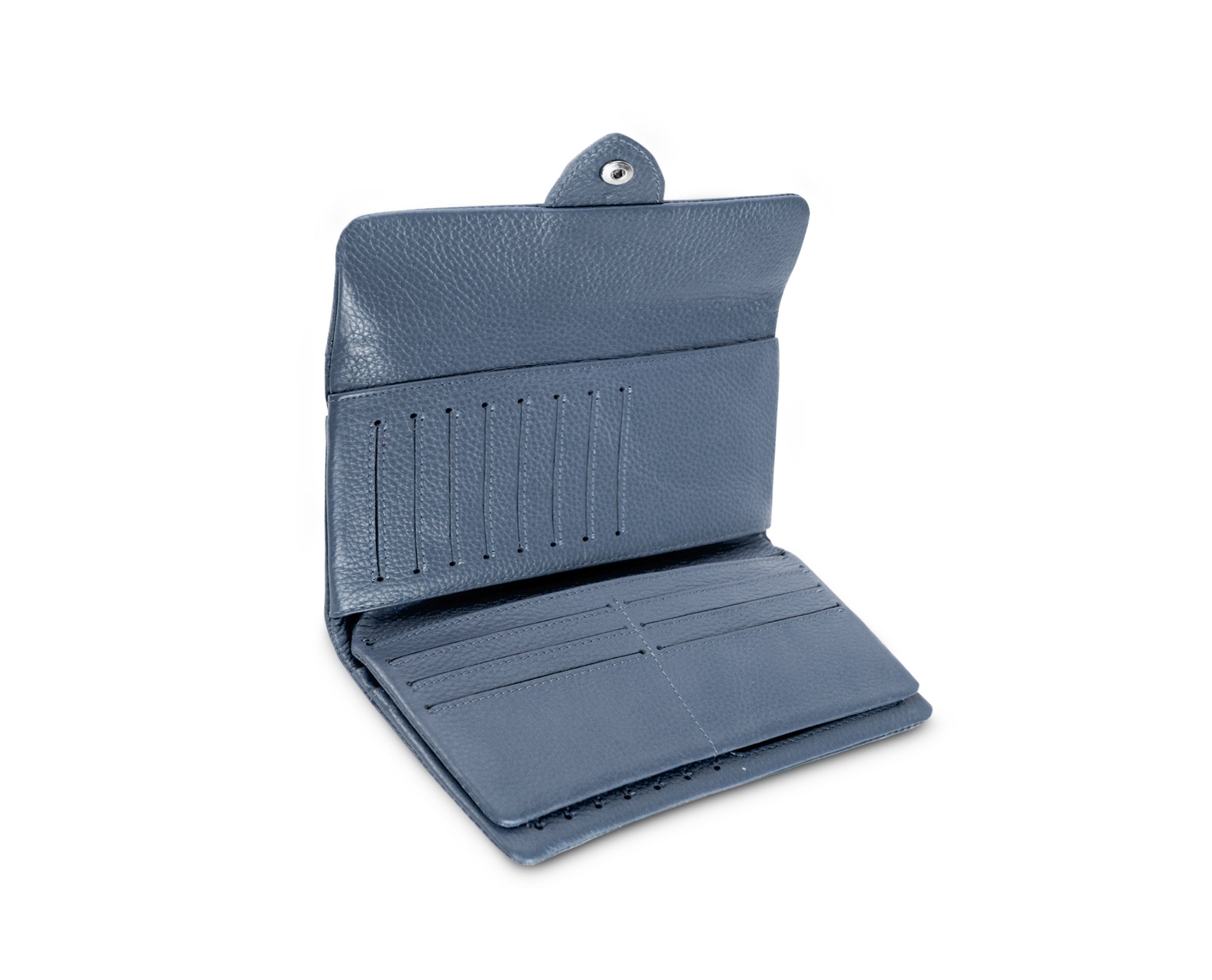 Kamila RFID Long Wallet Leaf Snap Holder Carolina Blue