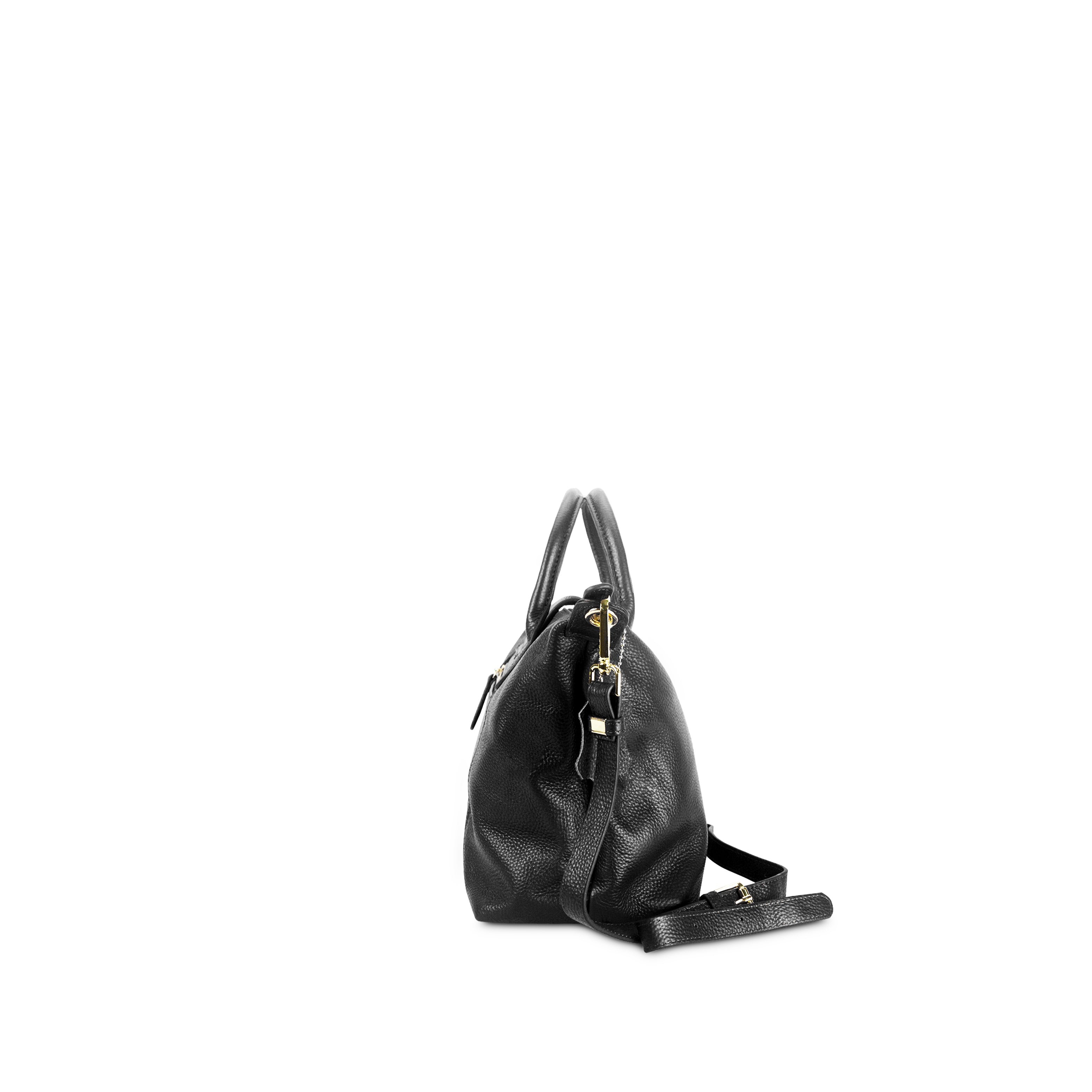 Astrid 2-Way Handbag with Shoulder Strap Jet Black
