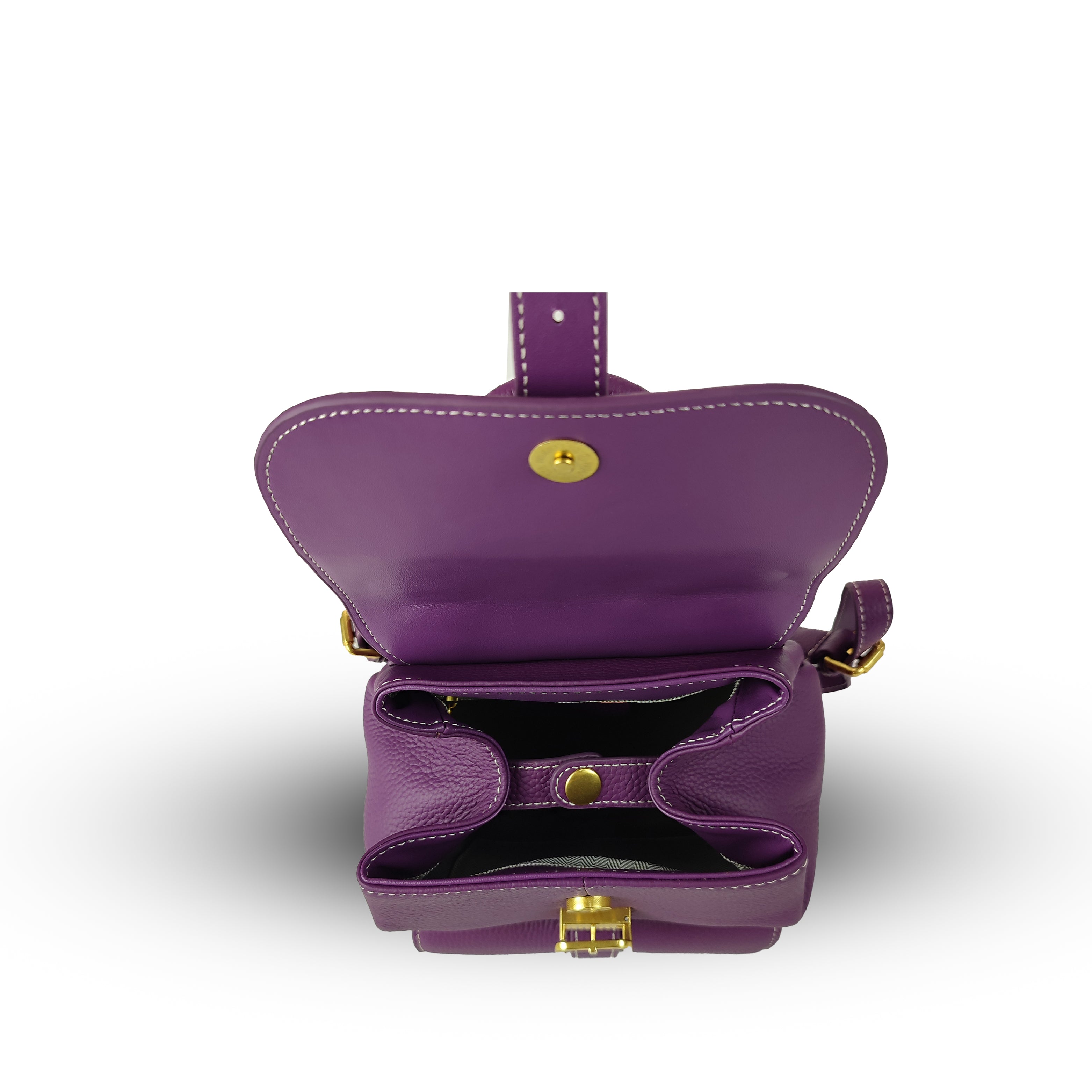 Azalea Knapsack with Buckle Purple