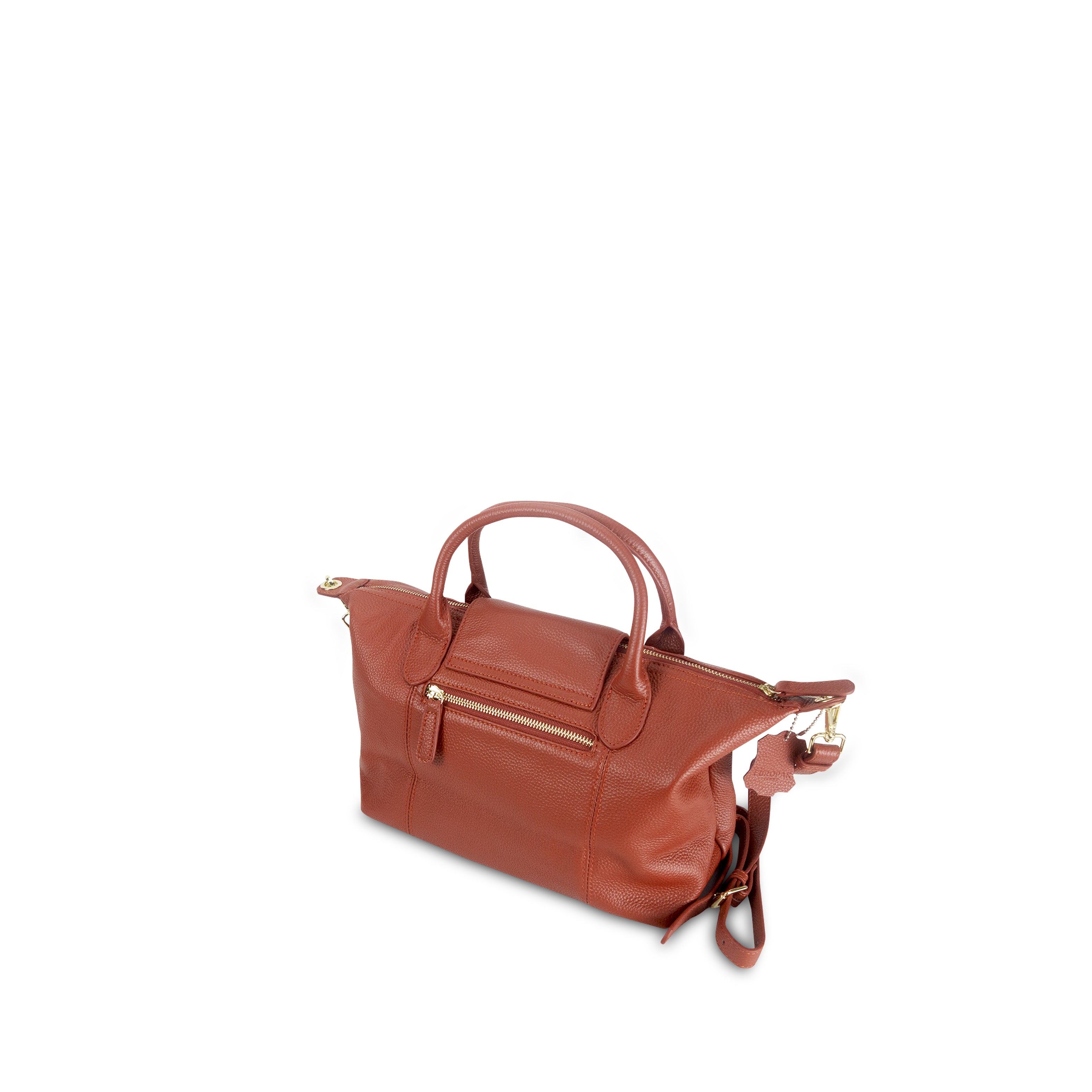 Astrid 2-Way Handbag with Shoulder Strap Rust