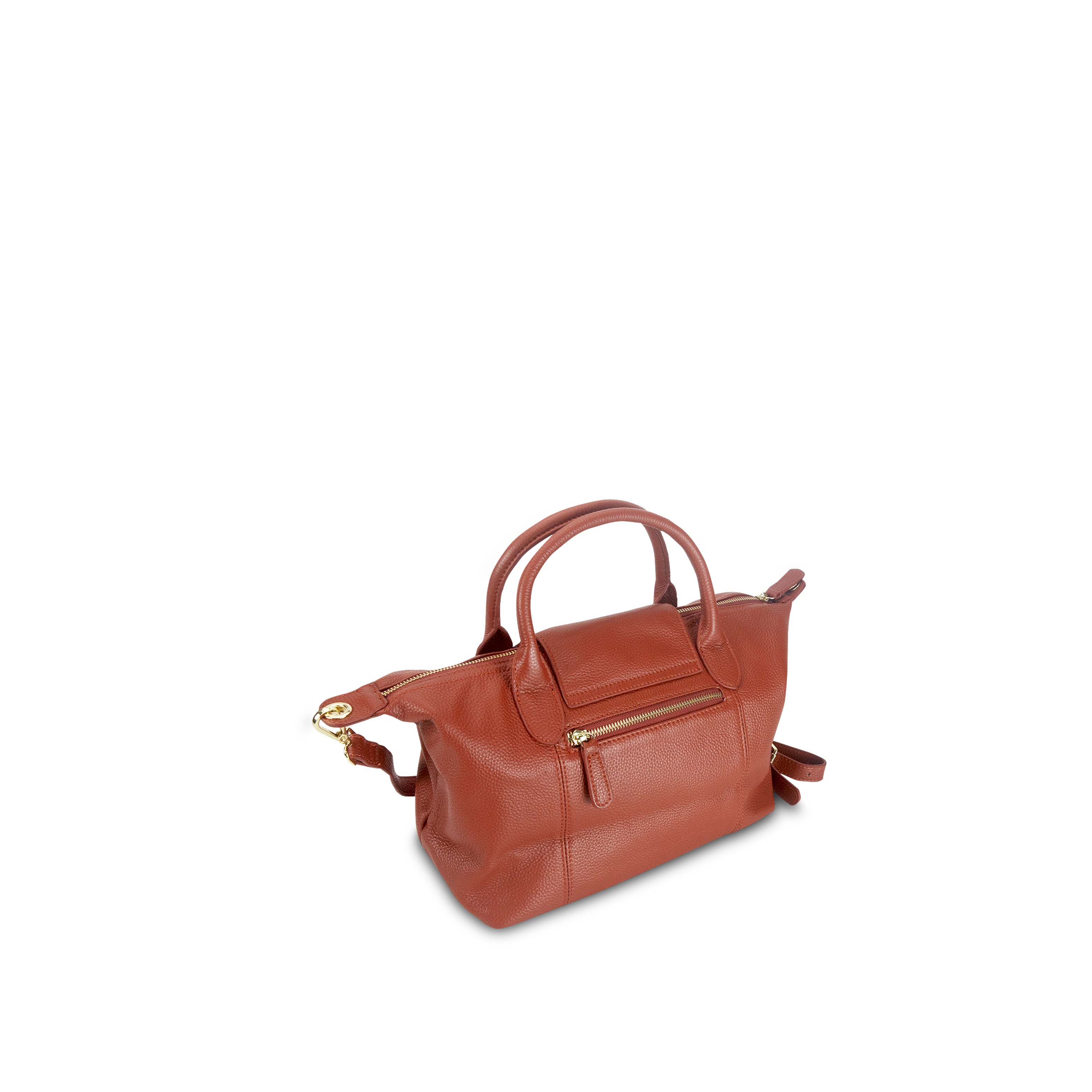 Astrid 2-Way Handbag with Shoulder Strap Rust