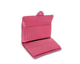 Kamila RFID Long Wallet Leaf Snap Holder Watermelon Pink